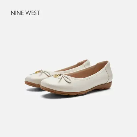 Nine West/玖熙平底鞋女2025夏季新款不累脚圆头真皮软底浅口单鞋商品大图