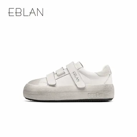 EBLAN/伊伴厚底百搭小白鞋2025春季新款时尚休闲板鞋擦色脏脏鞋女商品大图