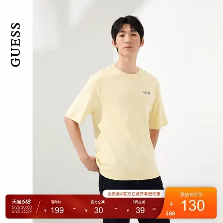 GUESS男女同款韩式简约青春纯棉短袖T恤-MO2K9438K商品大图