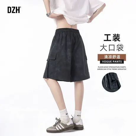 男士宽松美式工装迷彩短裤男款夏外穿2025新款舒适休闲裤五分裤男商品大图