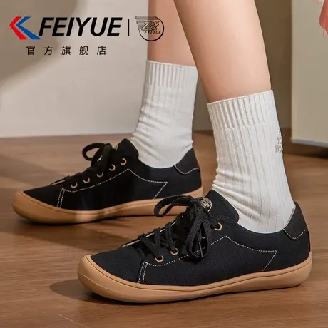 feiyue/飞跃女鞋帆布鞋女2025春季新款爆款软底百搭透气休闲板鞋商品大图