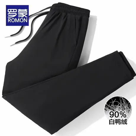 罗蒙羽绒裤男士秋冬季2025新款鸭绒裤抗寒保暖加厚休闲工装长裤子商品大图