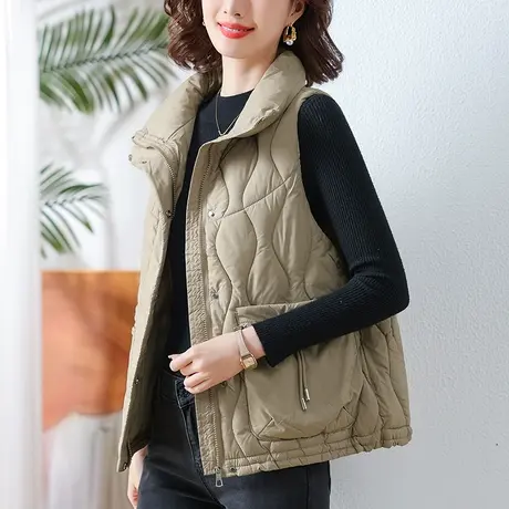 妈妈秋冬季马夹女宽松加大码中老年休闲百搭显瘦坎肩马甲背心外套商品大图