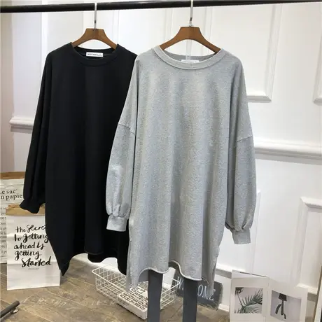 超火cec卫衣女春秋薄款韩国简约秋装中长款宽松大码百搭外套上衣商品大图