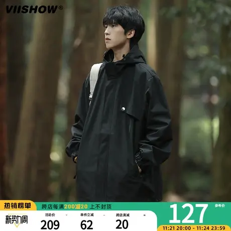 VIISHOW冲锋夹克外套男山系春秋款宽松潮牌工装户外登山服衣服夹商品大图