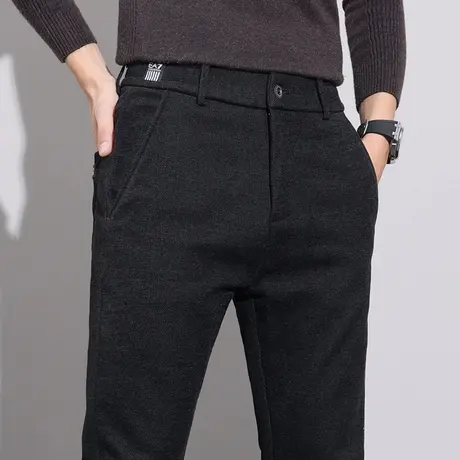 男装冬季商务正装直筒西裤冬天男士弹力修身休闲长裤子秋冬款男裤图片
