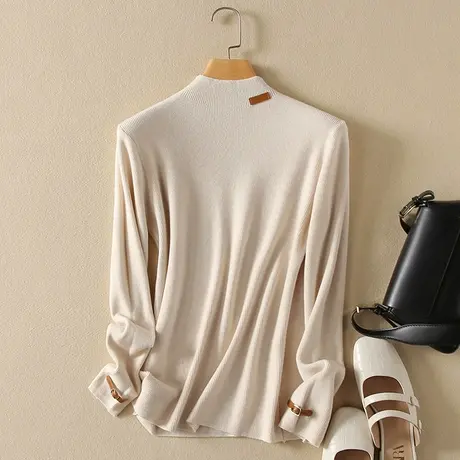 半高领毛衣套头打底衫女秋冬2023年新款内搭爆款百搭洋气针织衫女图片