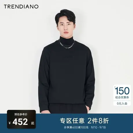 TRENDIANO官方男装冬季新款梅花联名圆领卫衣男图片