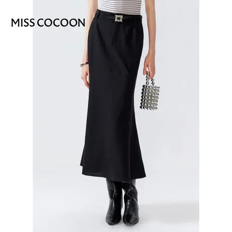 MISSCOCOON【高知touch】24春新款鱼尾高腰长裙职场通勤半身裙图片