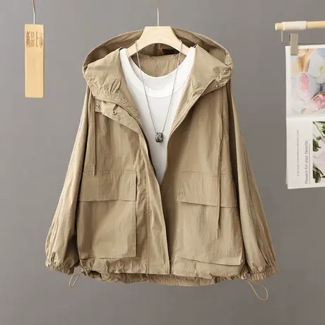 风衣外套女春秋款2023年新款美式大码小个子百搭潮流学生夹克上衣图片