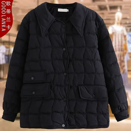 中年四五十岁胖妈妈秋冬设计感棉衣外套洋气减龄大码女装宽松棉服图片