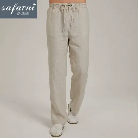 亚麻休闲裤男夏季薄款直筒裤新款棉麻裤子宽松男士长裤麻料男裤商品大图