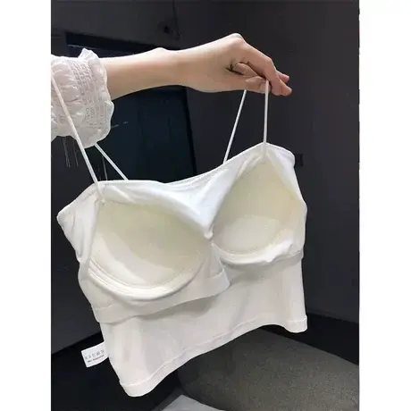 2023夏装新款裹胸小吊带背心女防走光抹胸西装内搭性感ins潮上衣图片