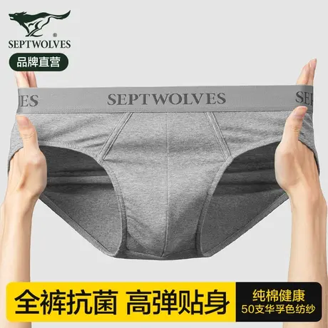 七匹狼男士内裤三角裤男生纯棉全棉裤衩青少年大码短裤头男款夏季商品大图