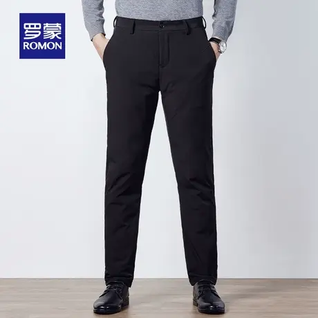 罗蒙时尚羽绒裤2023秋冬新款保暖鸭绒填充休闲裤商务百搭直筒裤男图片