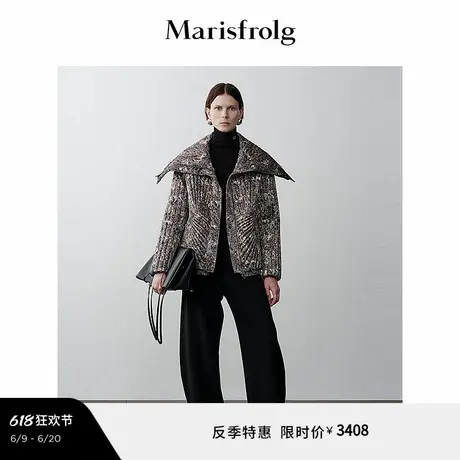 【艺术家灵感】Marisfrolg玛丝菲尔冬大翻领短款羽绒服外套商品大图
