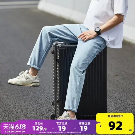 唐狮24春夏季新款牛仔裤男薄款宽松直筒潮流时尚舒适裤子男商品大图