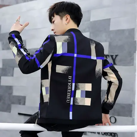 春秋季夹克男韩版修身青年夏天薄款男装防晒衣潮流男士棒球服外套商品大图