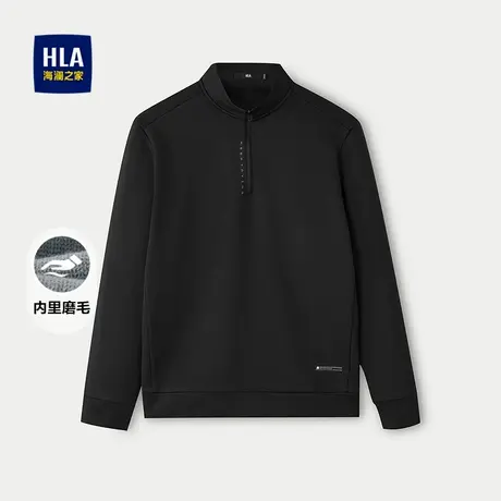 HLA/海澜之家立领休闲上衣25秋季新时尚半开襟保暖运动户外长袖男商品大图