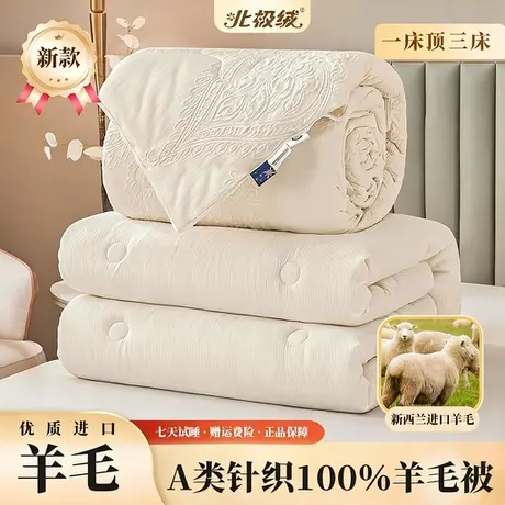 Bejirog/北极绒A类进口羊毛子母被二合一拉链款四季通用被芯正品图片
