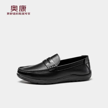 奥康 男鞋2026春季新款乐福鞋复古公务一脚蹬简约舒适驾车豆豆鞋商品大图