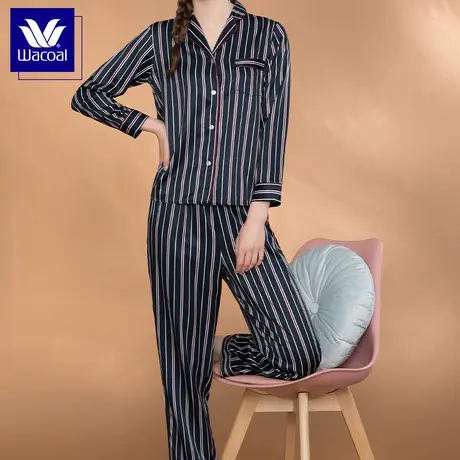 华歌尔Wacoal 中性风轻盈时尚可外穿家居服上下套装 WD7409图片