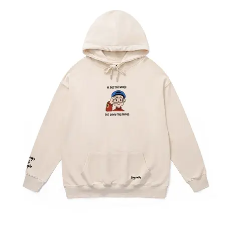 百T大战秋季新款连帽卫衣韩系男孩印花休闲宽松套头衫潮牌外套ins商品大图