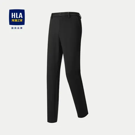 HLA/海澜之家弹力休闲裤2023秋季立体小标中腰时尚简约商务裤子男图片