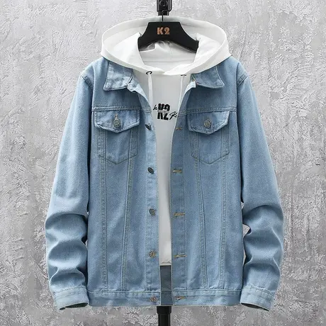 2023年春季新款男士牛仔外套修身百搭帅气韩版夹克男春秋上衣潮流商品大图