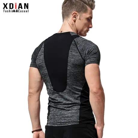 续点 夏季圆领T恤男士青年短袖健身衣训练服跑步运动吸汗上衣潮商品大图