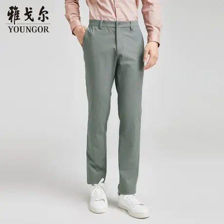 雅戈尔 商场同款官方商务男灰绿休闲系列休闲裤YCDP330452SWY商品大图