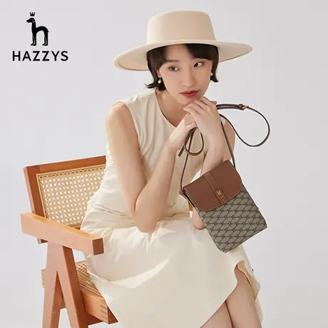 HazzysHazzys哈吉斯迷你手机包女士时尚休闲英伦风通勤单肩斜挎包商品大图