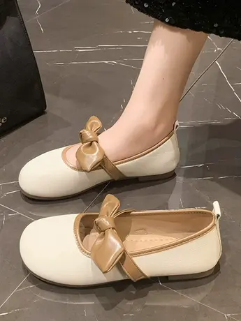 玛丽珍女鞋秋季平底单鞋2023年新款温柔风配裙子豆豆鞋软底开车鞋商品大图