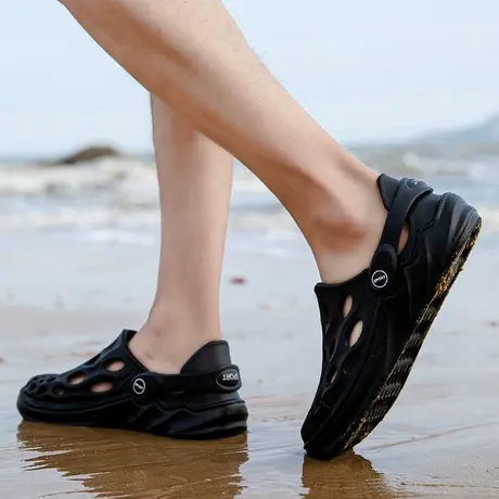 夏季时尚雨鞋男款厨房防滑鞋洗车防水鞋溯溪涉水鞋男士沙滩洞洞鞋商品大图