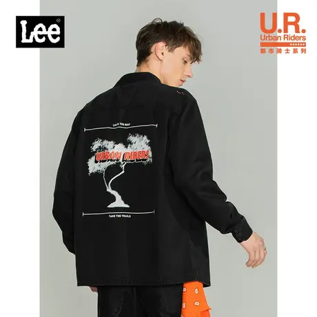 Lee商场同款22秋冬新品舒适黑色男牛仔长袖衬衫LMT0036544MS-750图片