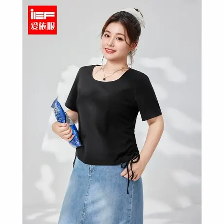 IEF/爱依服大码女装2025夏季新款韩版通勤气质显瘦设计感百搭上衣商品大图