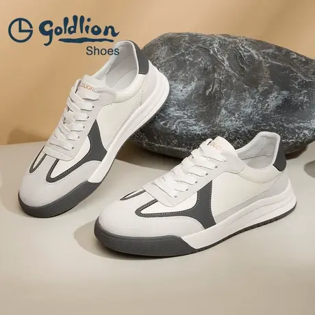 Goldlion/金利来休闲男鞋夏2025新款运动板鞋男小白鞋厚底百搭潮商品大图