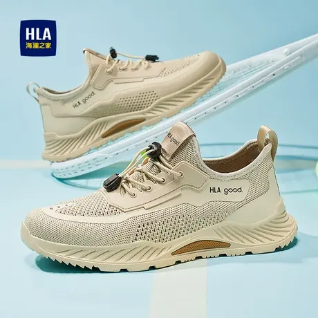 HLA/海澜之家懒人休闲运动鞋男款夏季网面透气爸爸男鞋防滑轻便商品大图