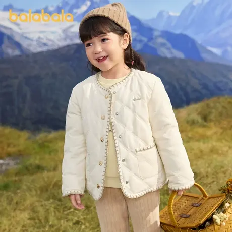 巴拉巴拉童装女童羽绒服薄款2025春装新款小香风外套商品大图