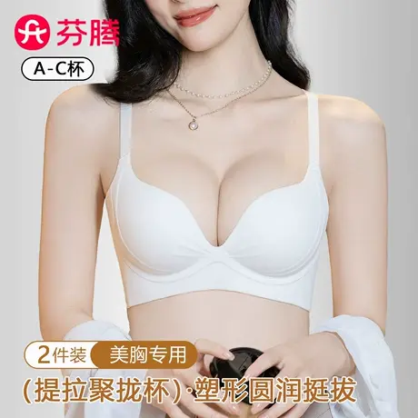芬腾小胸聚拢显大内衣女提拉上托防下垂收副乳无痕不空杯美背文胸商品大图
