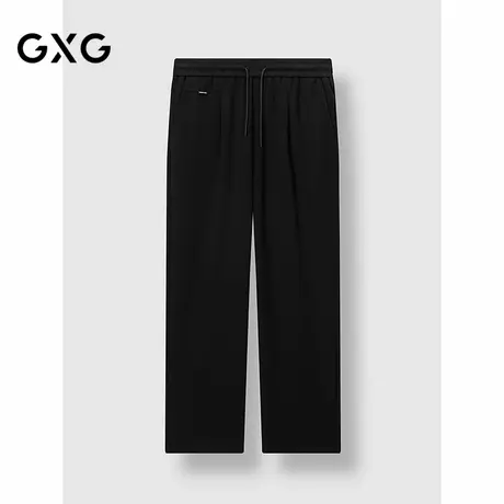GXG男装 简约直筒运动长裤日常男士通勤休闲裤卫裤 2025春季新品商品大图
