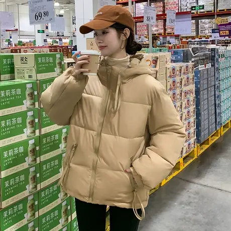 oversize面包服短款羽绒棉衣棉服女2023年新款潮秋冬季外套厚棉袄图片