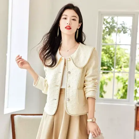 时尚百搭小香风气质小外套女2022秋季新款设计感复古小众夹克上衣商品大图