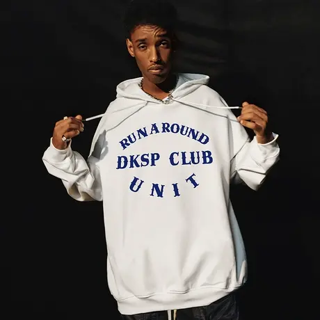 Nuthink美式高街字母带帽卫衣潮牌男潮流大码宽松情侣款春季外套商品大图