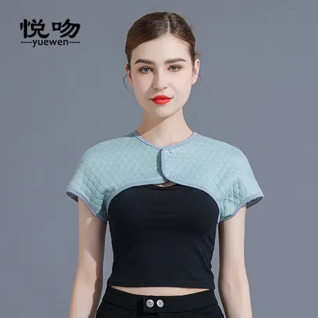 纯棉短袖女士肩周护肩膀颈椎的坎肩保暖睡觉四季款防寒月子护肩夏商品大图