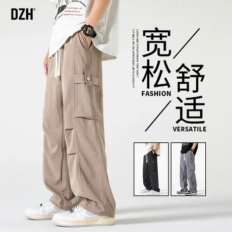 男士工装裤男宽松休闲长裤2024年春季新款男裤子男款运动裤直筒裤商品大图