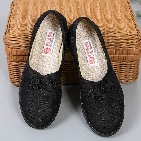 老北京布鞋女新款夏季防滑老人奶奶鞋复古软底中老年舒适妈妈单鞋商品大图