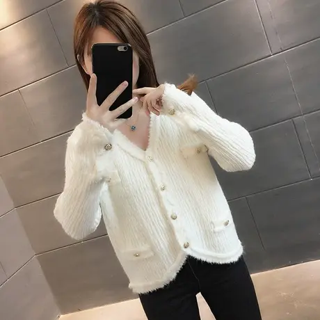 毛衣2023年新款女装秋冬季秋款秋装女士针织开衫宽松百搭外穿爆款商品大图