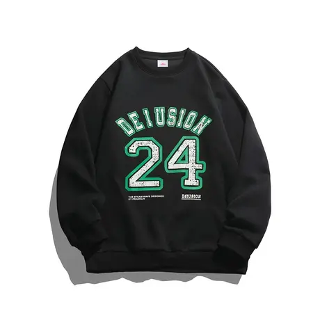 秋冬季圆领卫衣男士宽松2023年新款休闲冬天内搭上衣打底衫春秋款商品大图