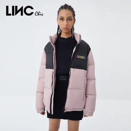 LINC金羽杰羽绒服女2023年冬新款反季女款短款派克服专柜断码清仓商品大图